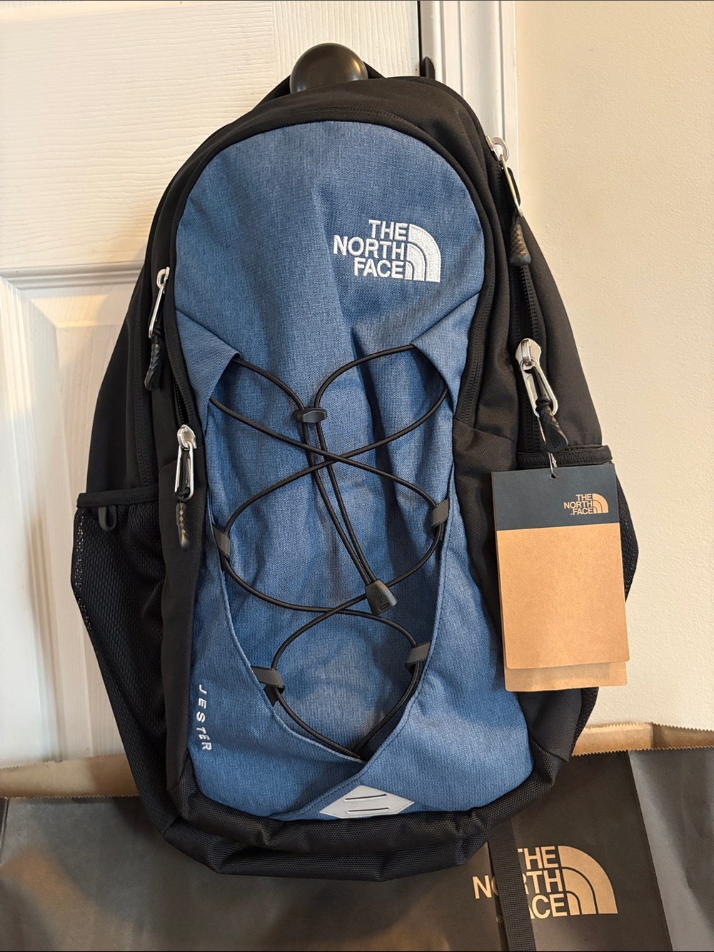 The North Face Blue and Black Jester-Style Men’s Backpack
